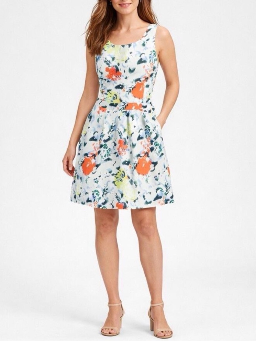 Gap Sara Floral Sleeveless Dress Size 8